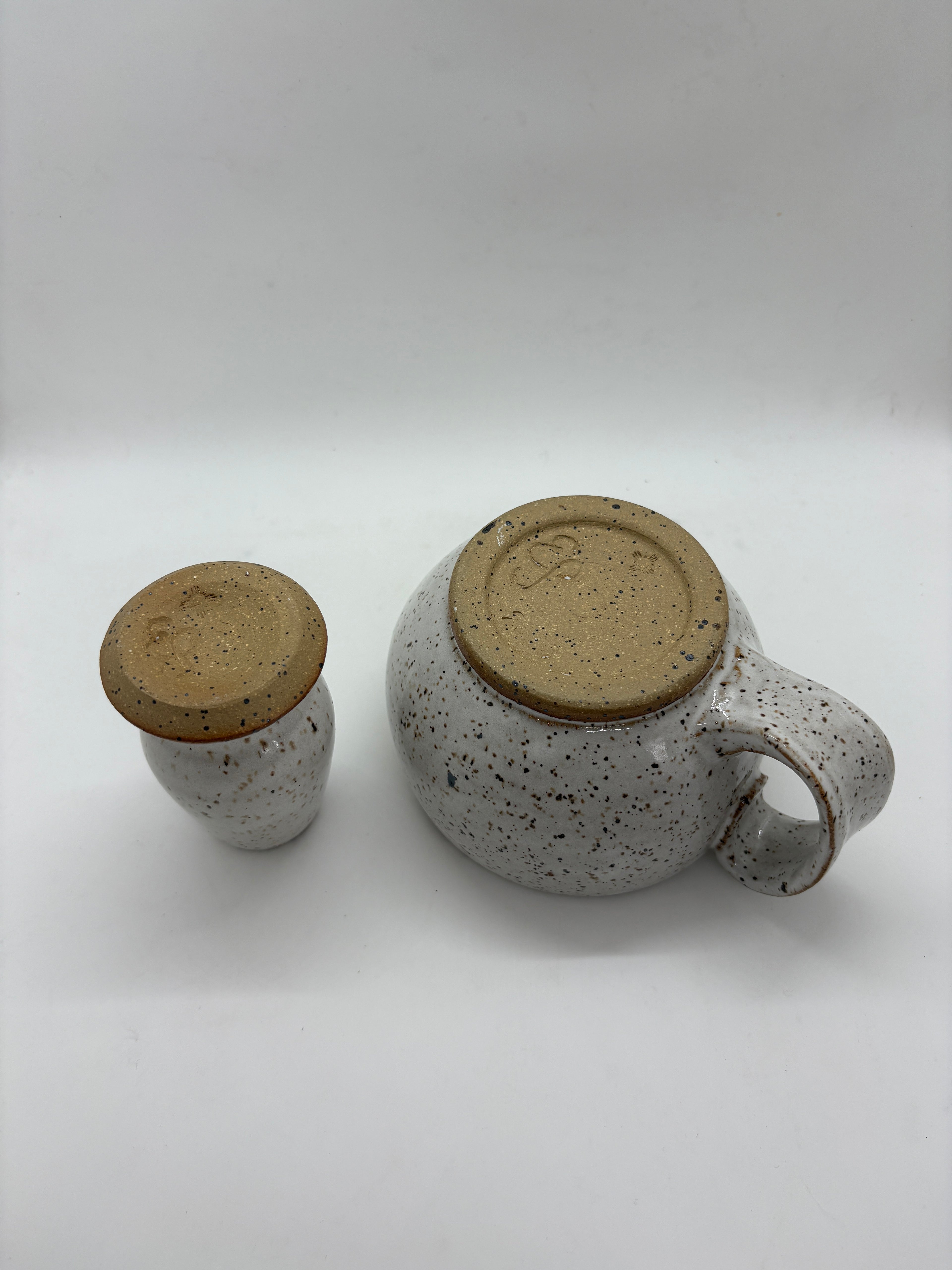 White Speckled Matcha Bowl + Whisk Set