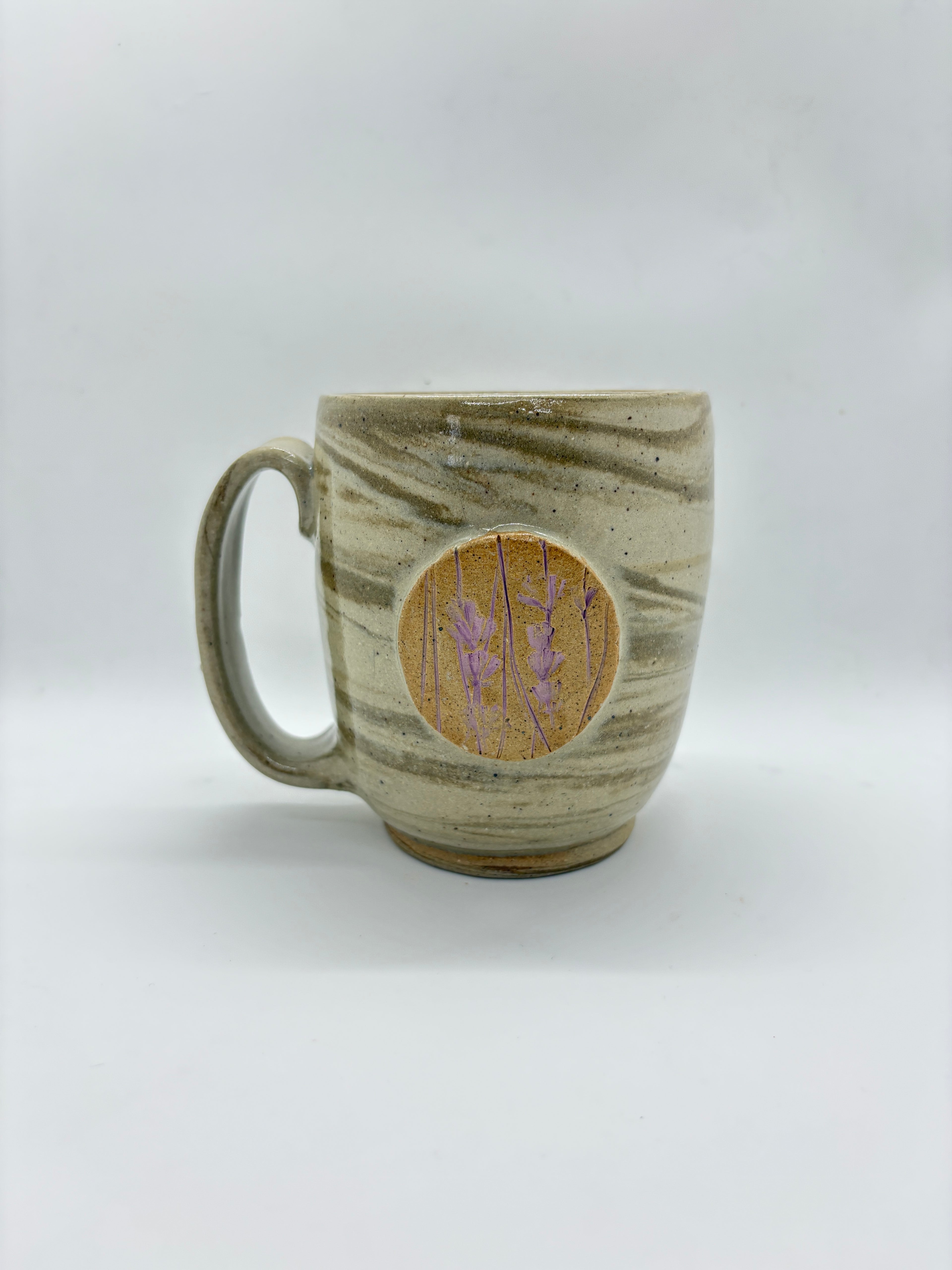 Lavender medallion mug