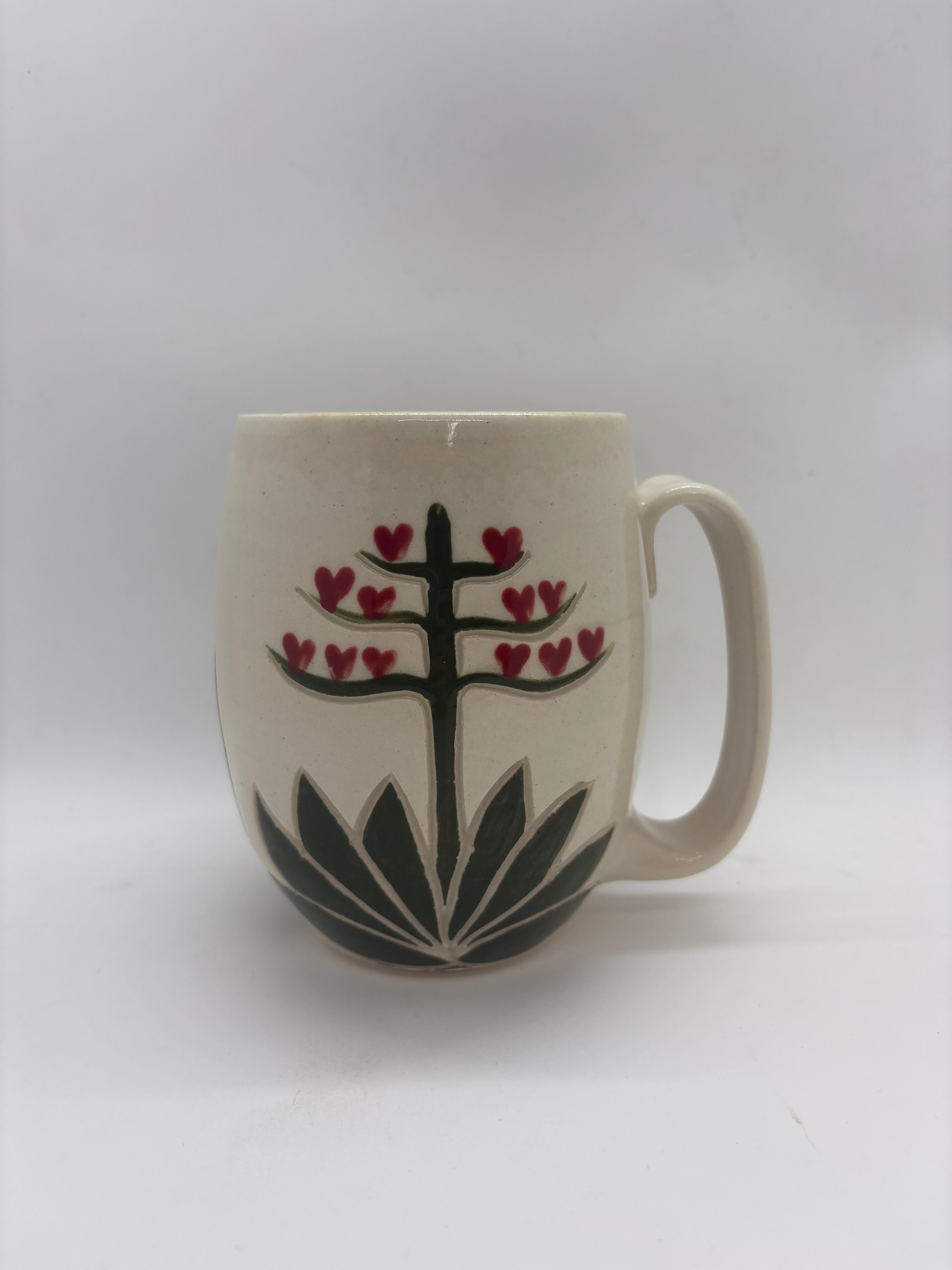 Cactus mugs: white clay body
